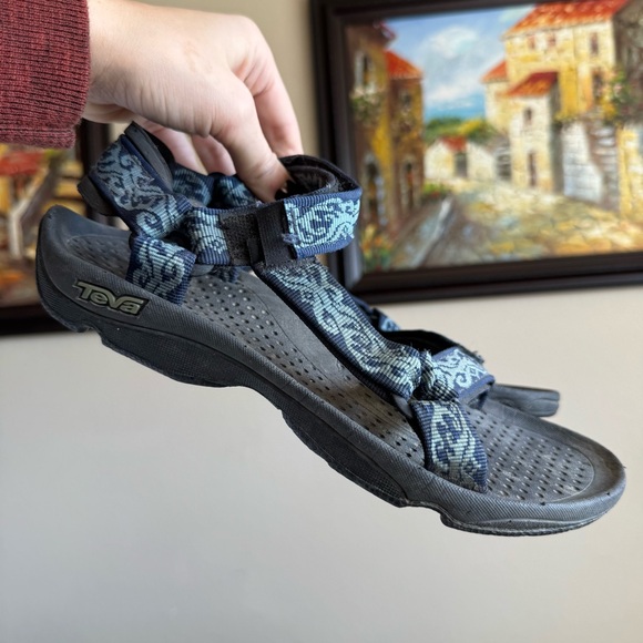 Teva Shoes - Teva Blue Black Fi 5 Hiking Sandals Shoes Strappy 8